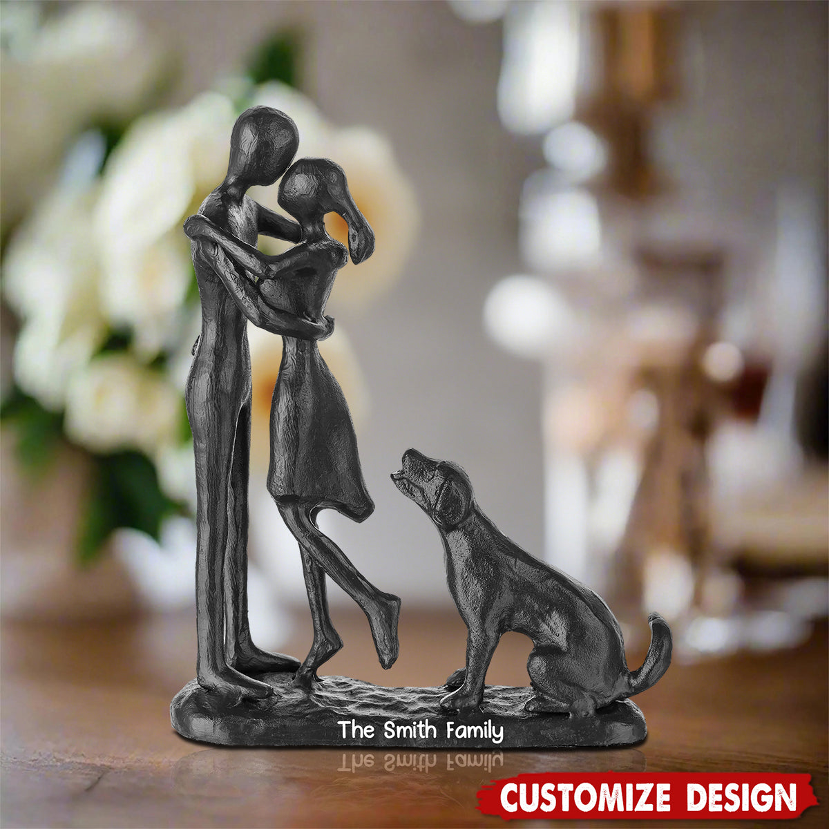 Personalized Couple Love With Dog Acrylic Plaque - Gift for Couple
