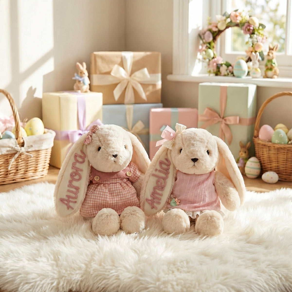 Personalized Bunny Plush - Gift For Girl,Baby,Granddaughter