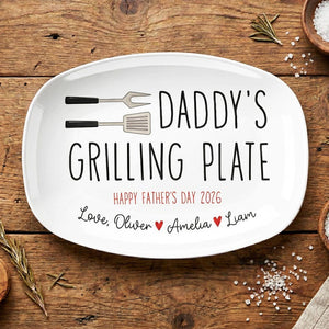 Personalized Dad Grilling platter, Father's Day BBQ Gift For Grill Master Dad