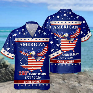 Personalized American 250Th Anniversary Eagle Flag Hawaii Shirt