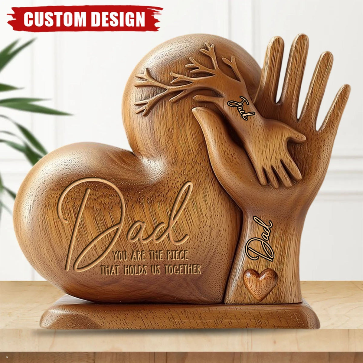 Dad You Are The Piece That Holds Us Together - Personalized Acrylic Plaque, Father's Day Gift