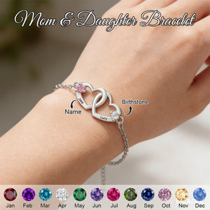 Personalized Birthday Heart Name Bracelet - Mother's Day Gift