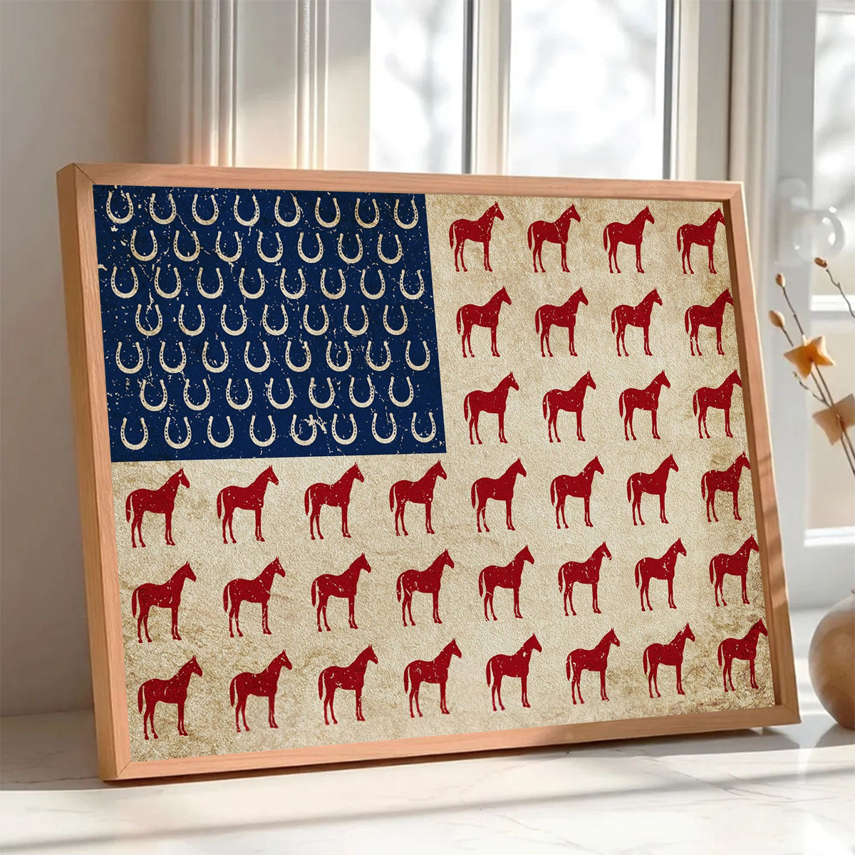 July 4th Horse Poster-Gift For Horse Lovers