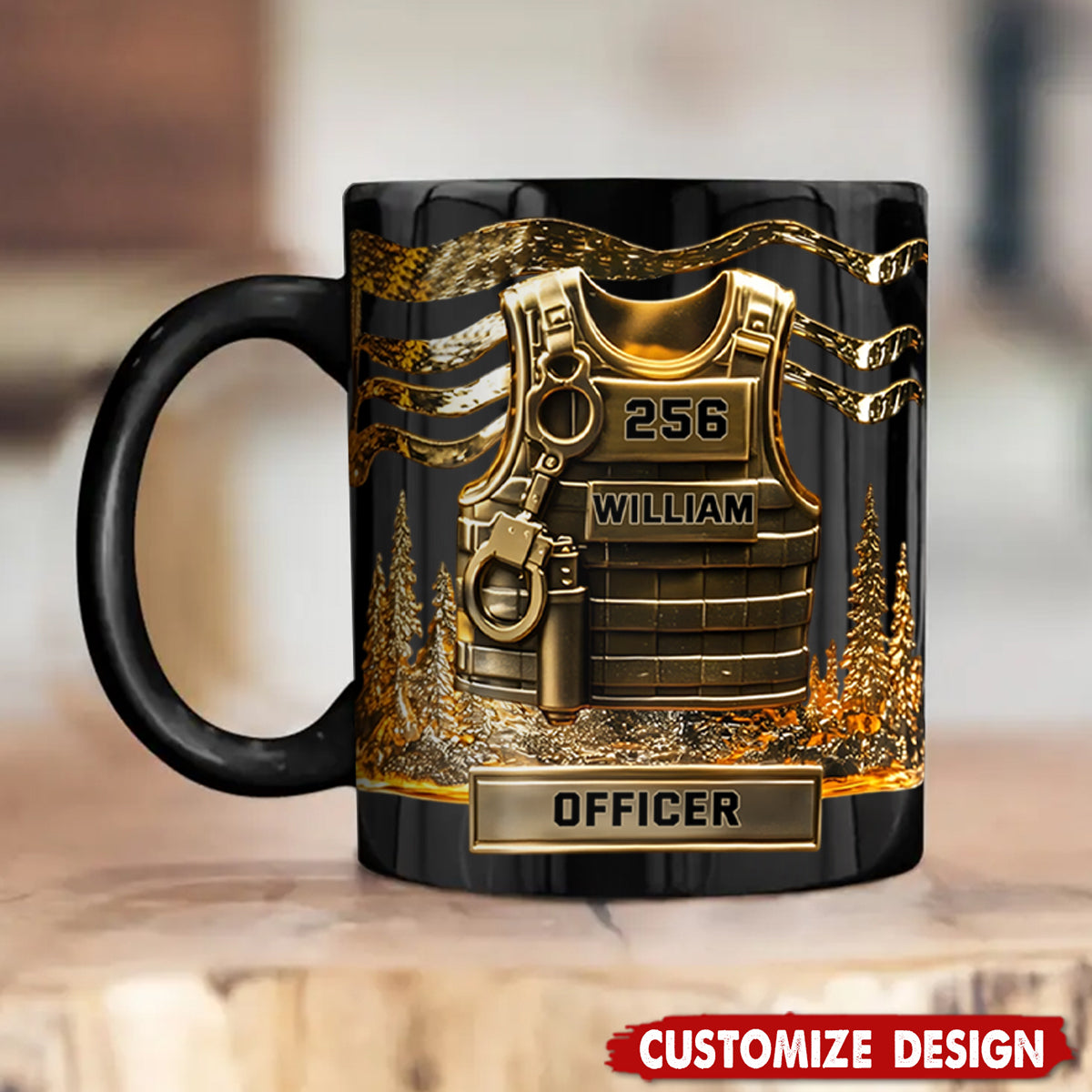 Personalized Police Officer Coffee Mug - Serve And Protect