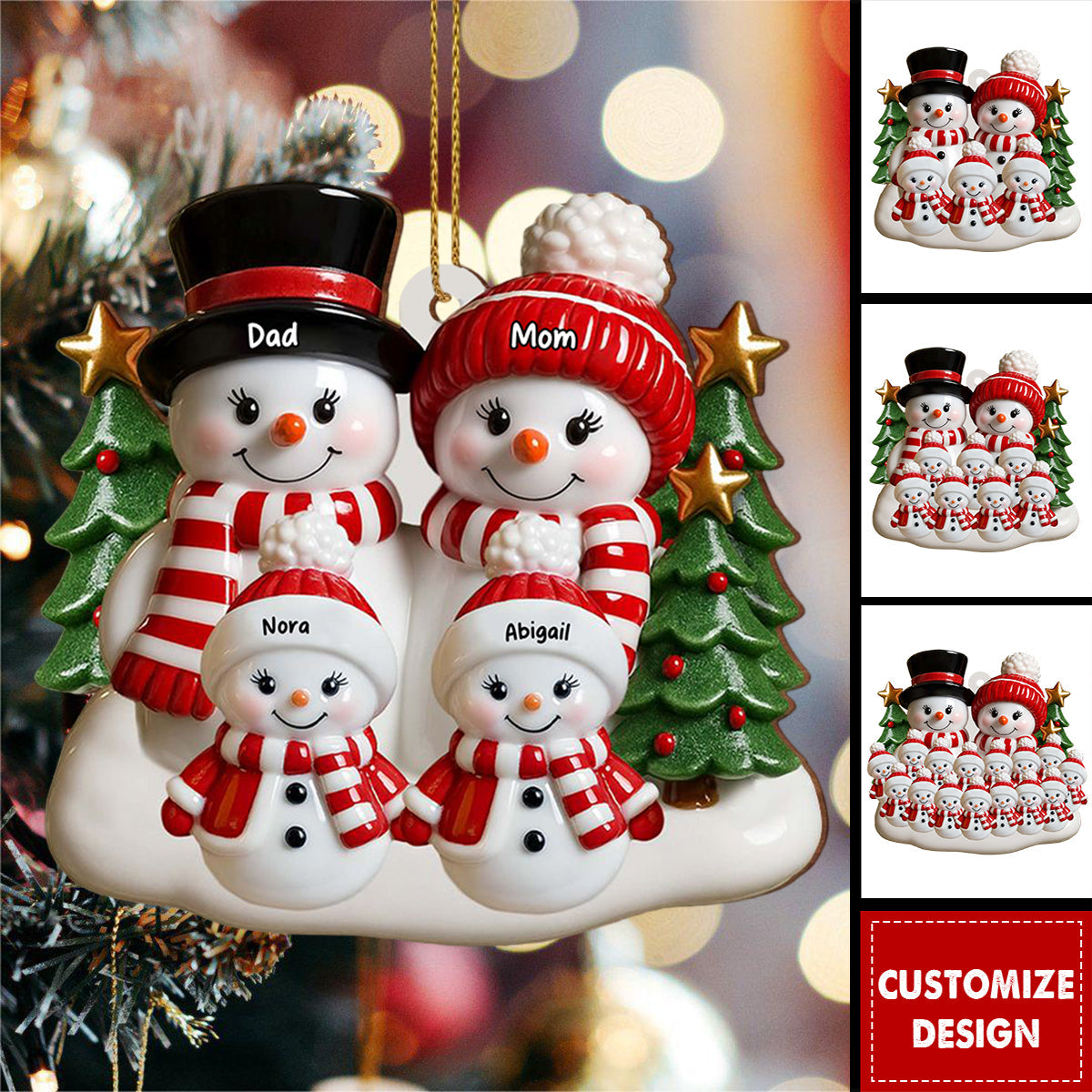 Create A Heartwarming Family Christmas, Personalized Wood Ornament, Gift For Family