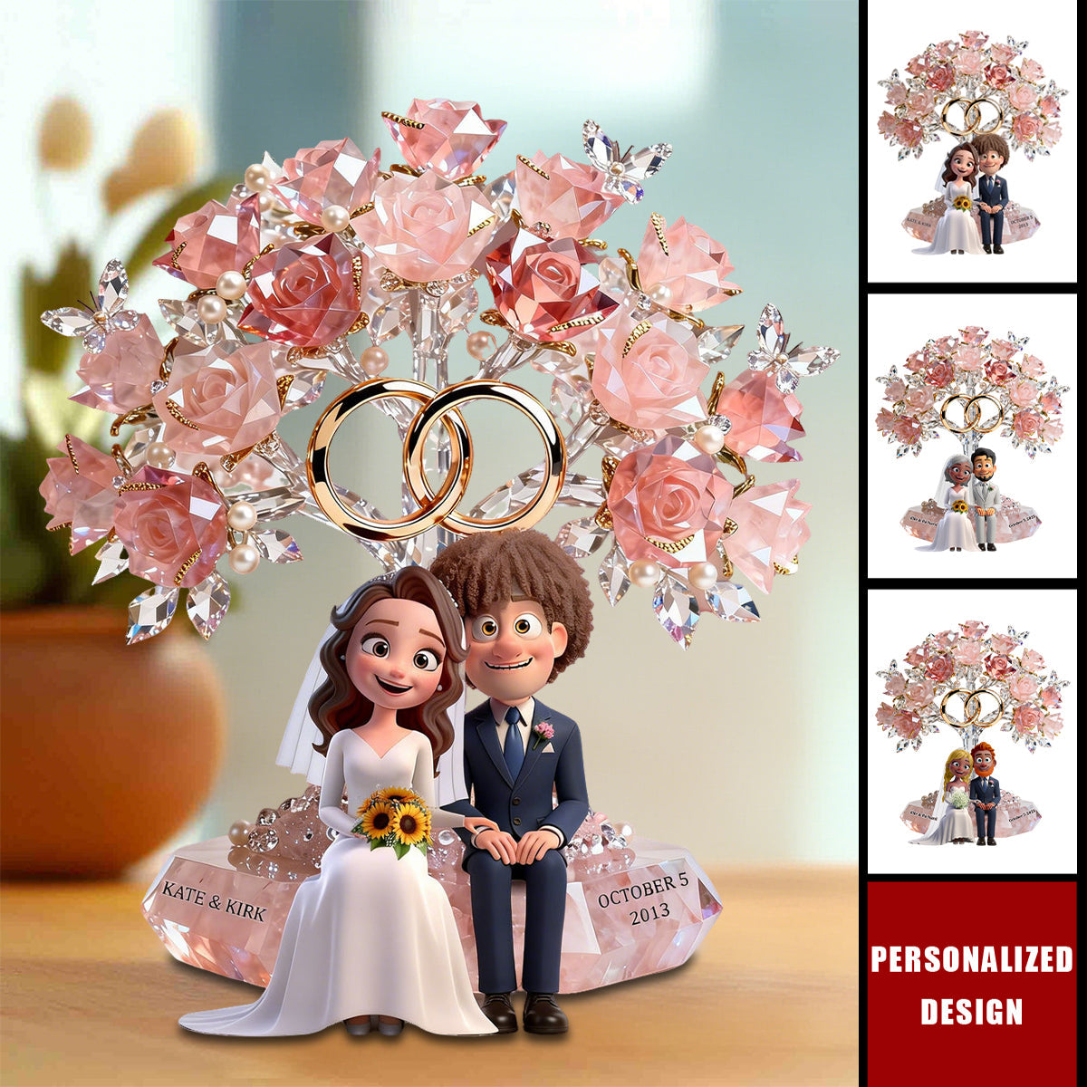 Personalized  Wedding Couple Acrylic Plaque - Gifts For Couple