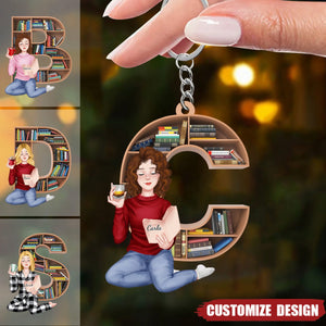 Just A Girl Who Loves Books, Personalize Keychain, Gifts For Book Lover