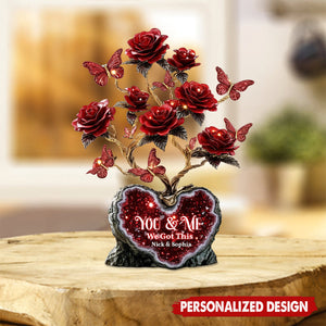 We Got This,Red Rose For Valentine Gift - Personalized Couple Acrylic Plaque