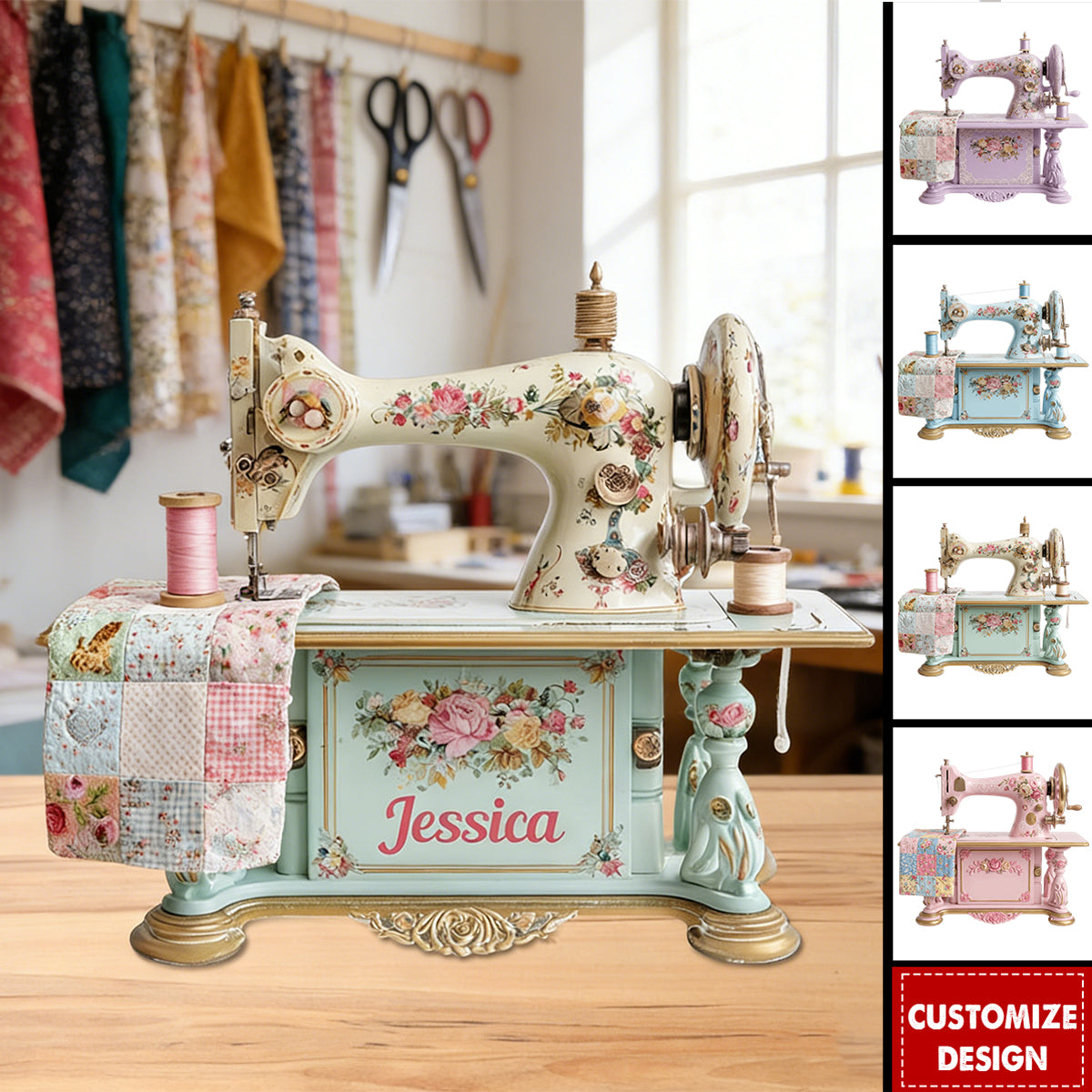 Sewing Makes Me Happy - Personalized Sewing Custom Shaped Acrylic Plaque