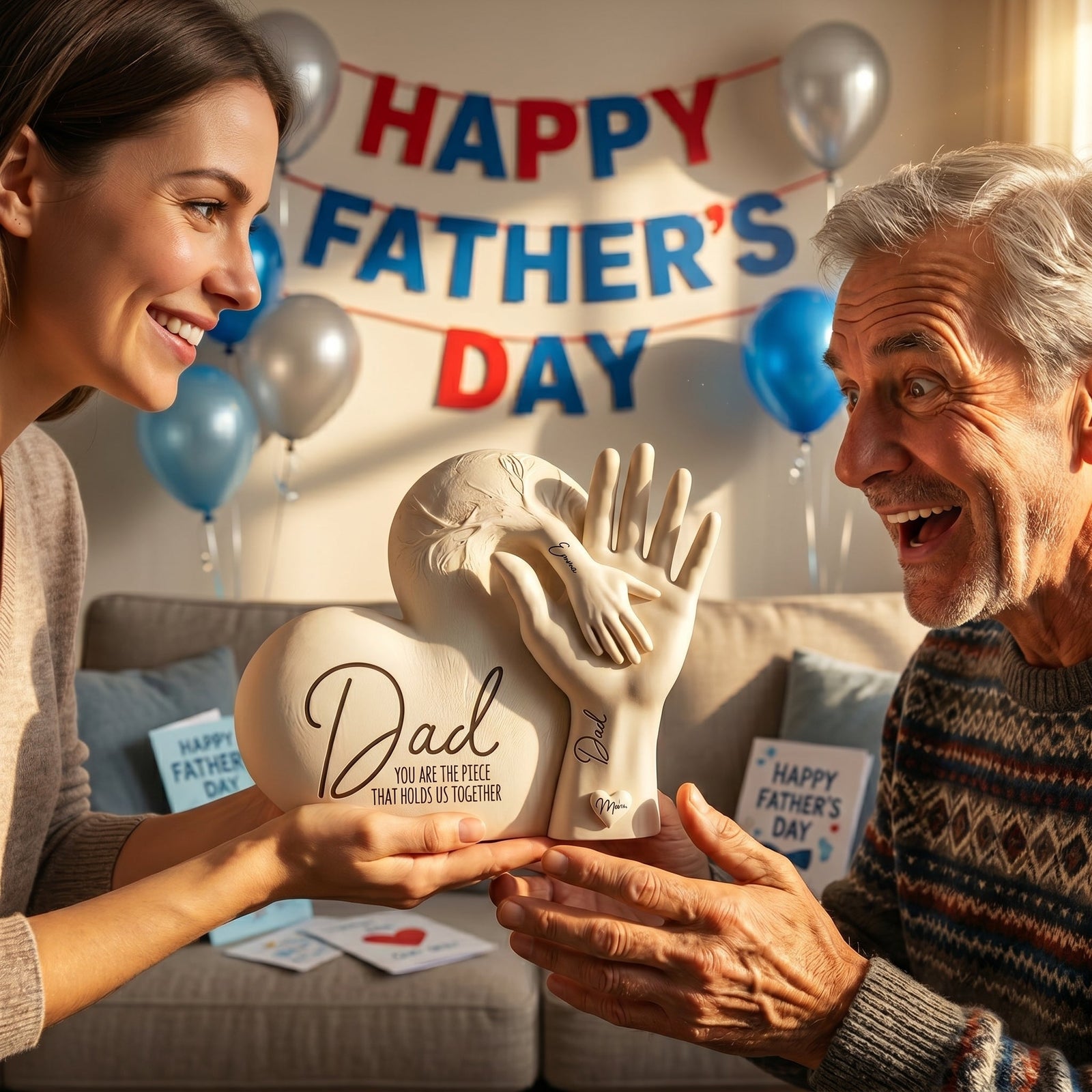 Dad You Are The Piece That Holds Us Together - Personalized Acrylic Plaque