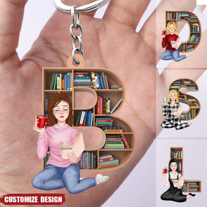Just A Girl Who Loves Books, Personalize Keychain, Gifts For Book Lover