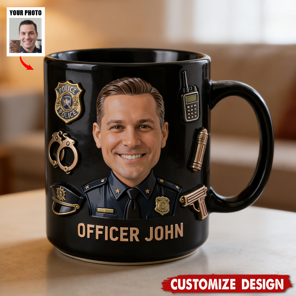 Personalized Police Officer Mug