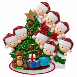 Personalized DIY Peeking Family Christmas Xmas Tree 3D Ornament