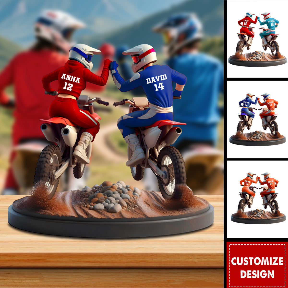 Dirt Bike Couple Acrylic Plaque - Personalized Gifts For Couple