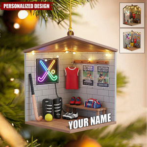 Personalized Field Hockey Christmas Ornament Gift for Player, Coach, or Team Fan