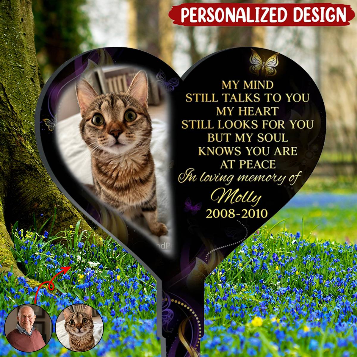 Forever in Our Hearts - Personalized Custom Acrylic Garden Stake