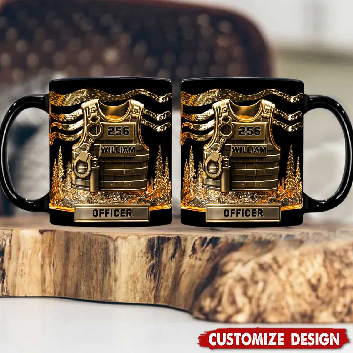 Personalized Police Officer Coffee Mug - Serve And Protect