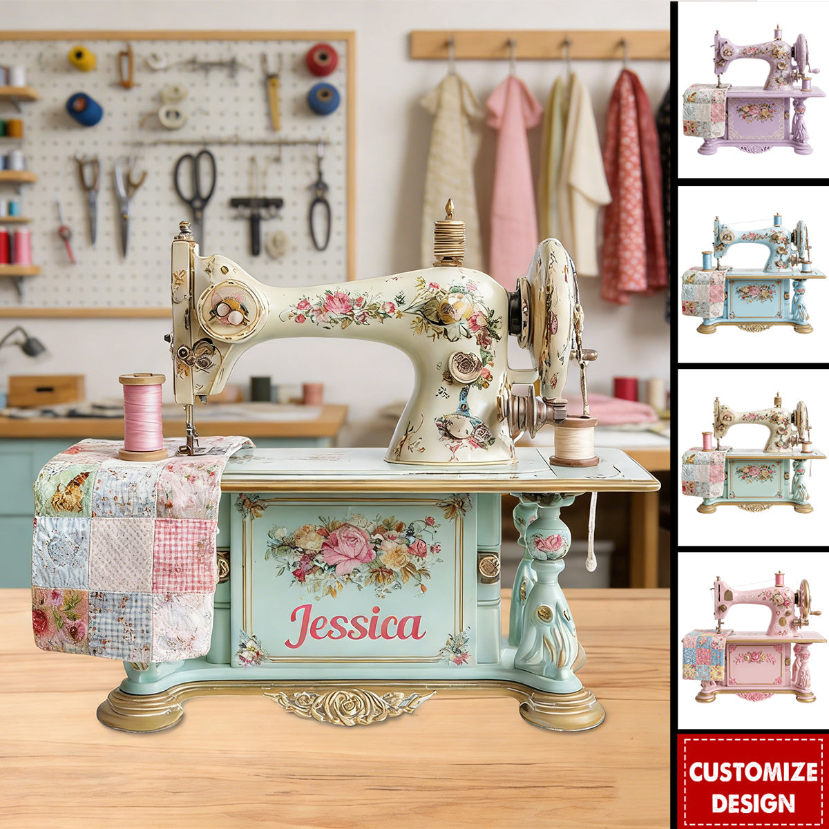 Sewing Makes Me Happy - Personalized Sewing Custom Shaped Acrylic Plaque