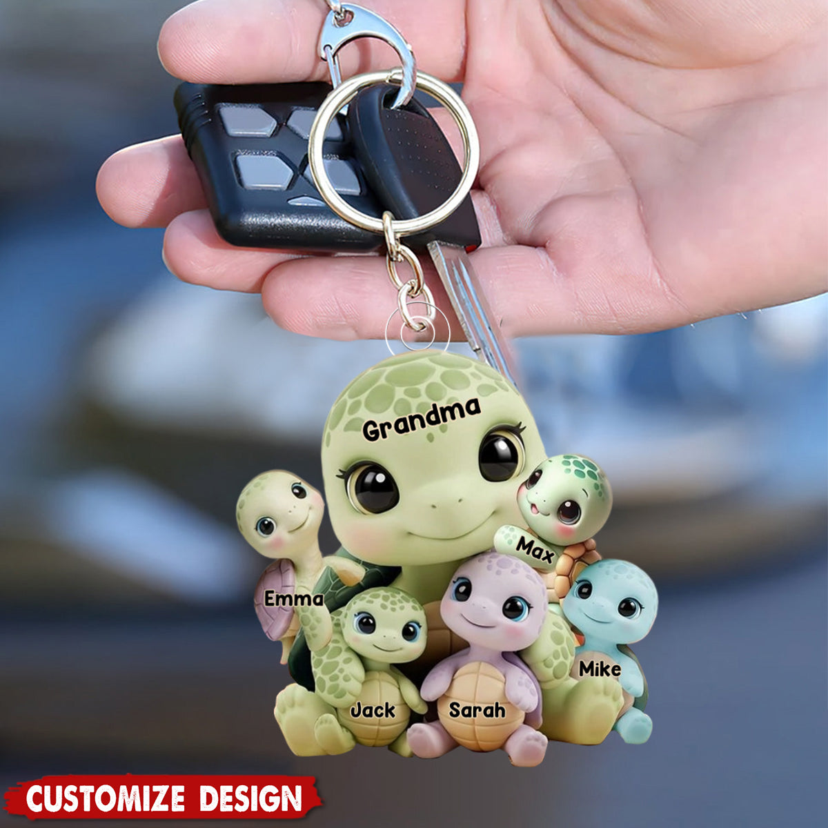 Mama/Nana Turtle - Personalized Mother Keychain
