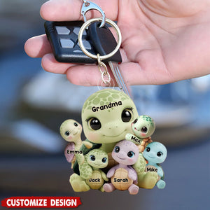 Mama/Nana Turtle - Personalized Mother Keychain