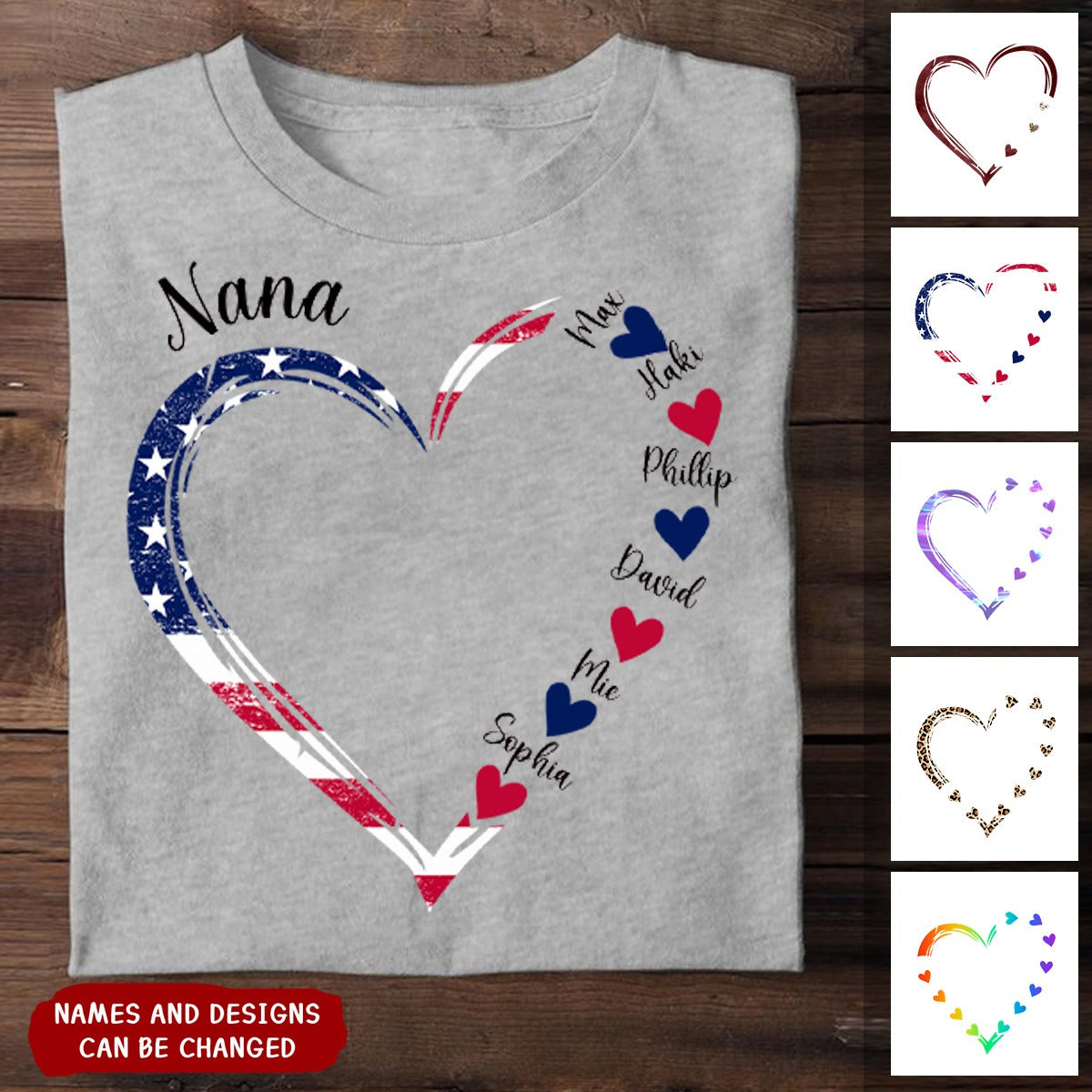 Grandma and Grandkids Hearts, Best Gift Birthday, New Mom Gift T-Shirt