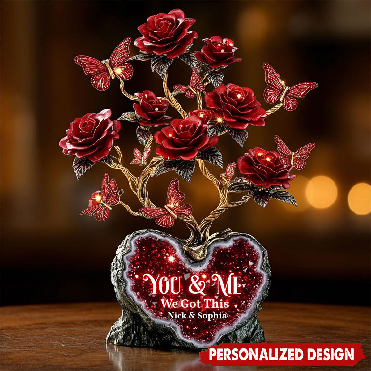 We Got This,Red Rose For Valentine Gift - Personalized Couple Acrylic Plaque