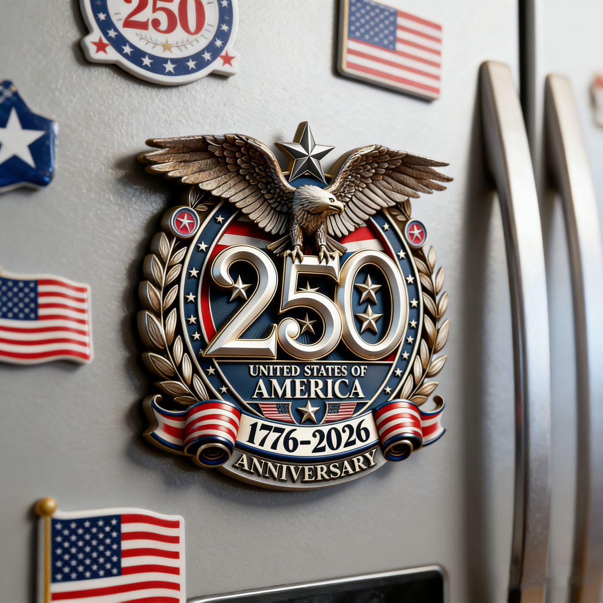 New Release - USA 250th Anniversary Acrylic Fridge Magnet