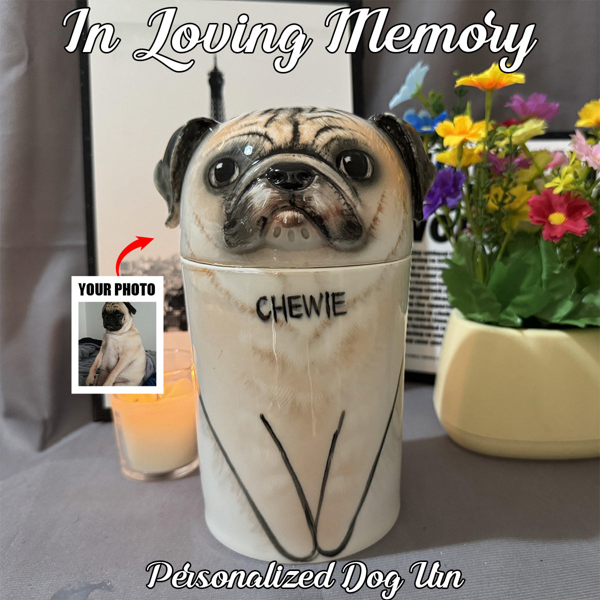 Forever In My Heart-Personalized Dog Urn- Multipurpose Box-Made To Order