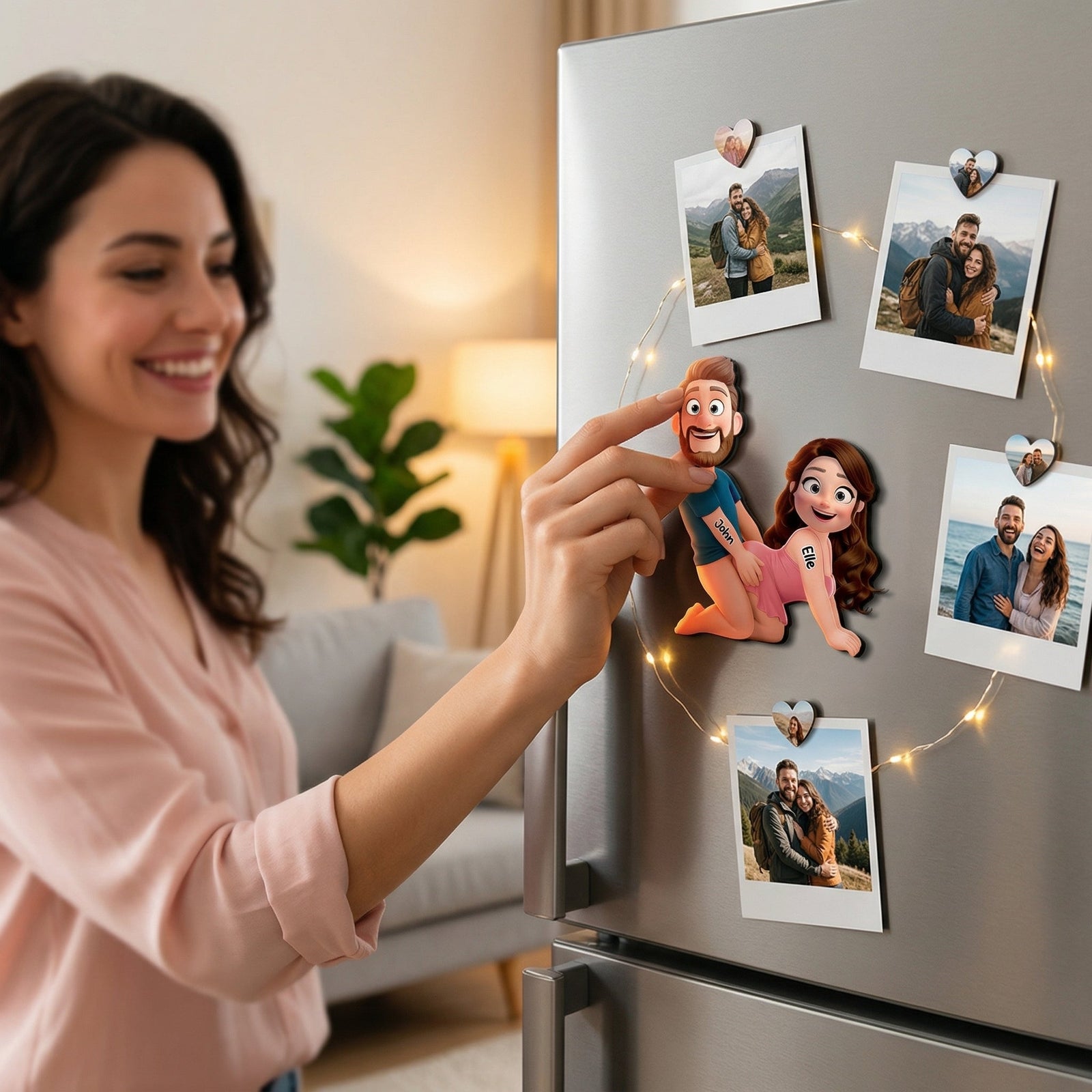 Naughty Personalized Couple Fridge Magnet -Gift For Couple