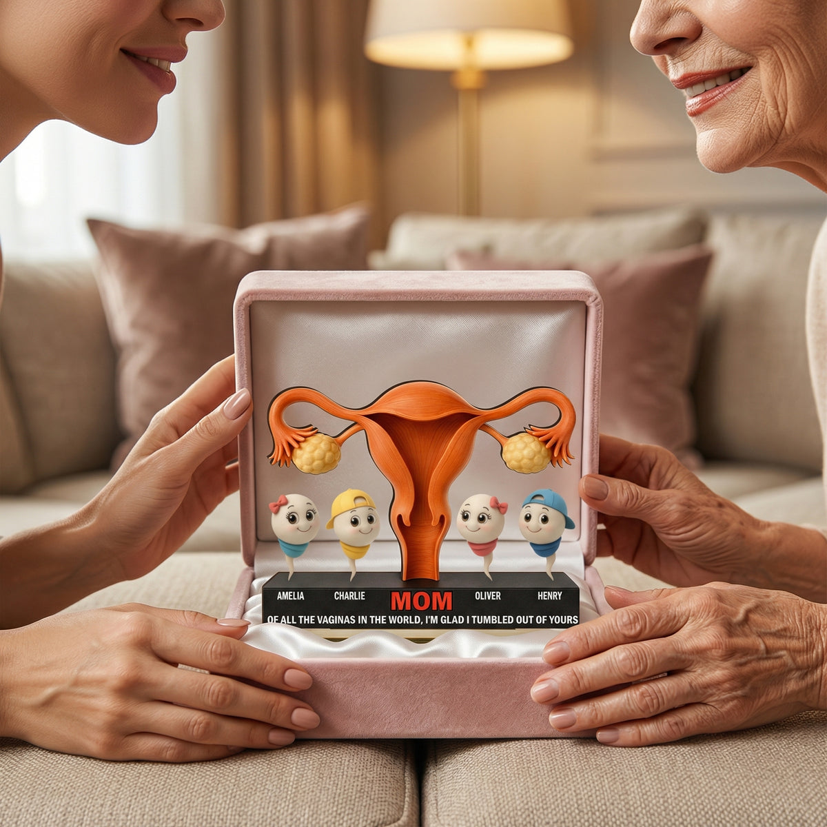 Mom I'm Glad I'm Tumbled Our Of Yours -Personalized Plaque - Mother's Day Gift for Mom, Wife
