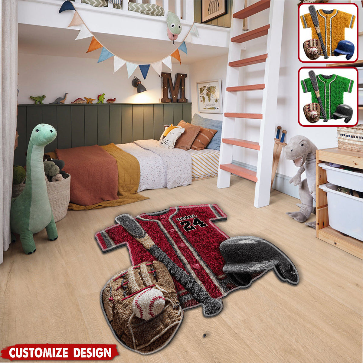 Personalized Baseball Doormat/ Rug - Gift For Baseball Lovers