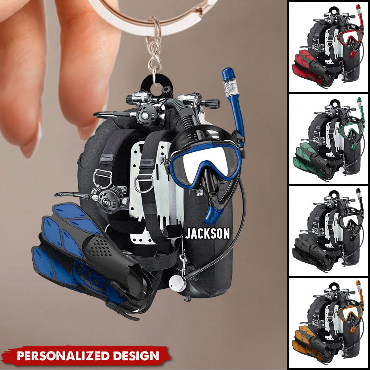 Diver Keychain Personalized Scuba Diving Keychain-Gift For Scuba Diver - New Release ...