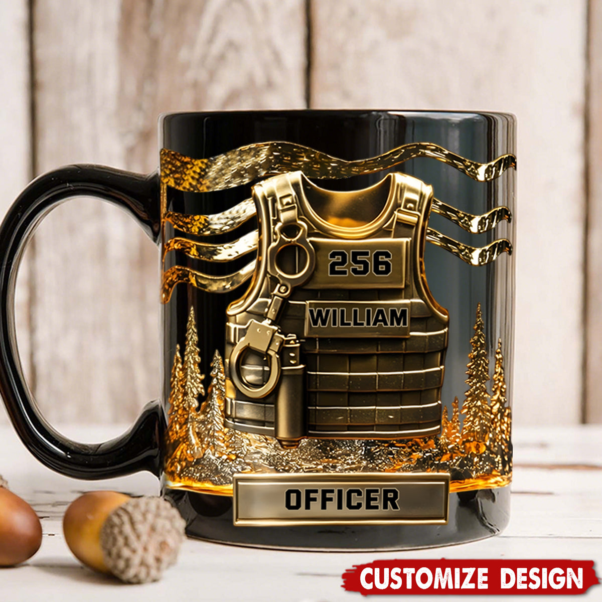 Personalized Police Officer Coffee Mug - Serve And Protect