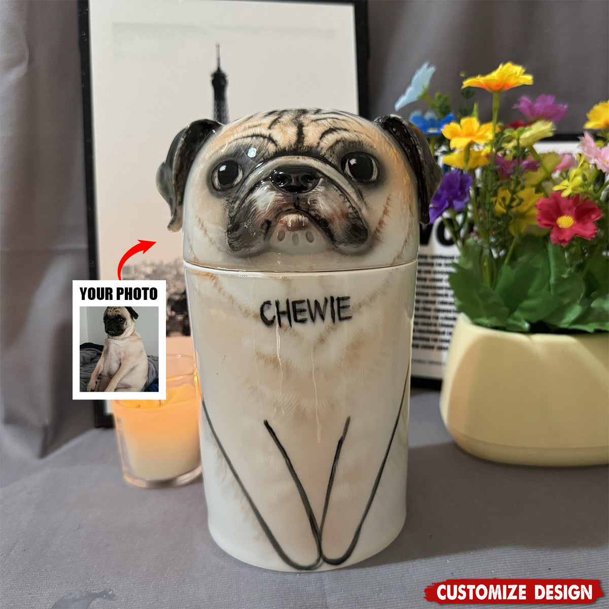 Forever In My Heart-Personalized Dog Urn- Multipurpose Box-Made To Order