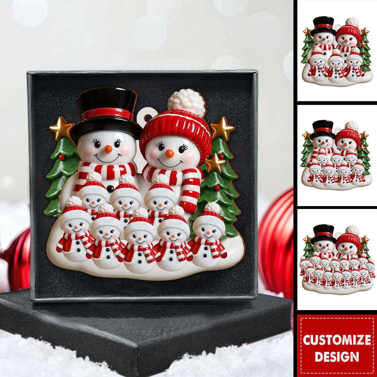 Create A Heartwarming Family Christmas, Personalized Wood Ornament, Gift For Family