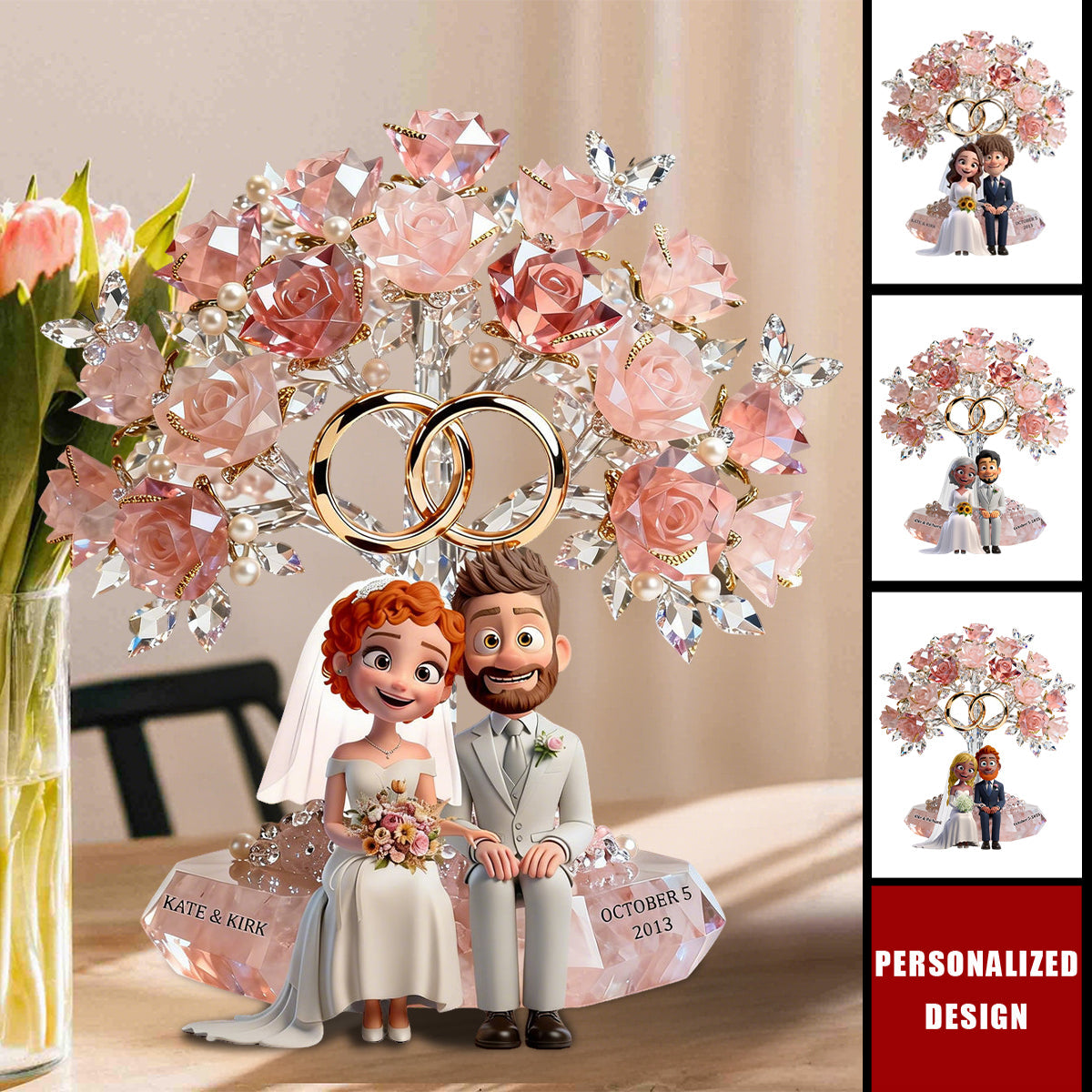 Personalized  Wedding Couple Acrylic Plaque - Gifts For Couple