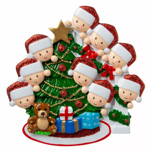 Personalized DIY Peeking Family Christmas Xmas Tree 3D Ornament
