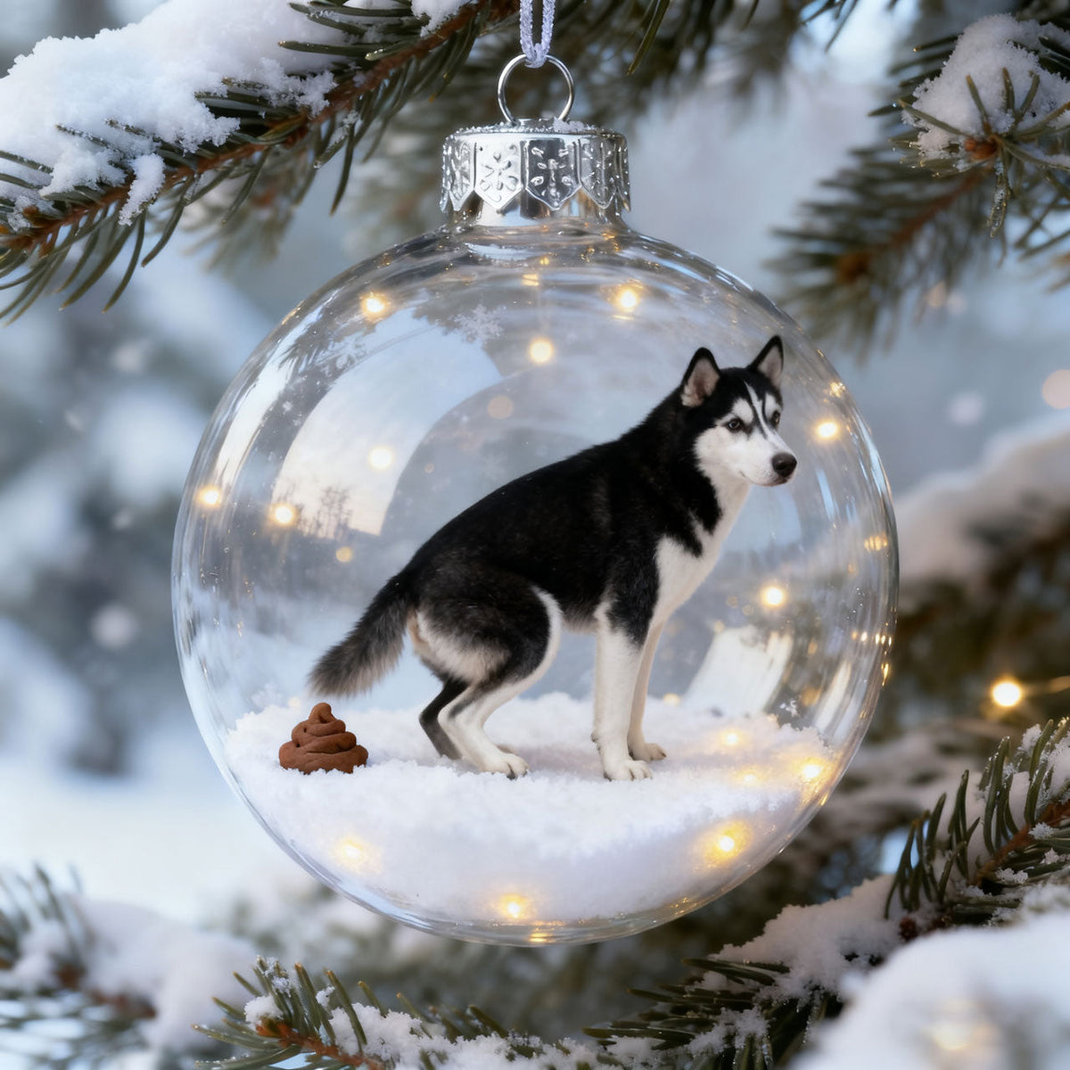 Funny Dog Poop Christmas Ornament Set