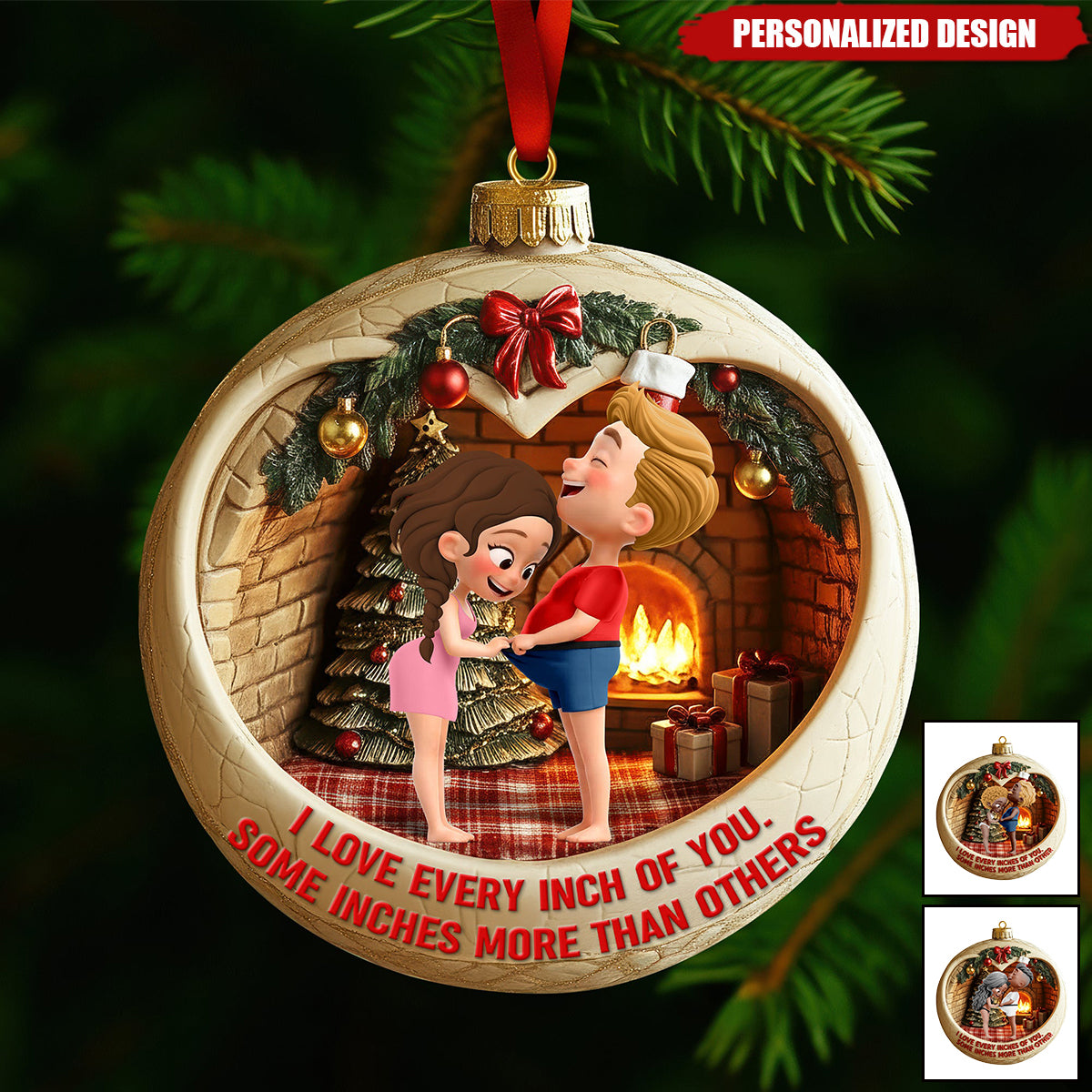 Personalized Curious Couple Ornament-Gifts For Couple