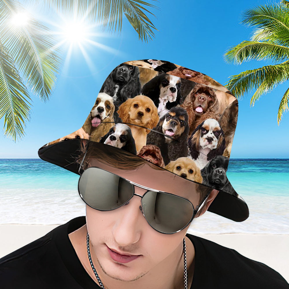 A Bunch Of Cocker Spaniels Bucket Hat