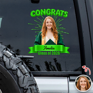 Personalized Photo Class Of 2026 Graduation Car Window Decal Sticker