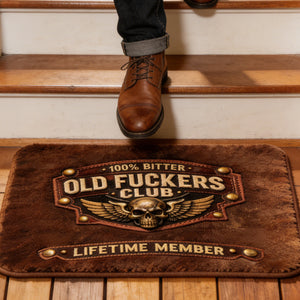100% Bitter Biker Club Lifetime Member Doormat