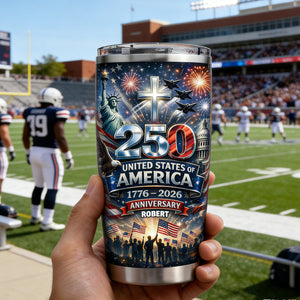 USA 250th Anniversary Tumbler - Personalized Gifts For Patriots