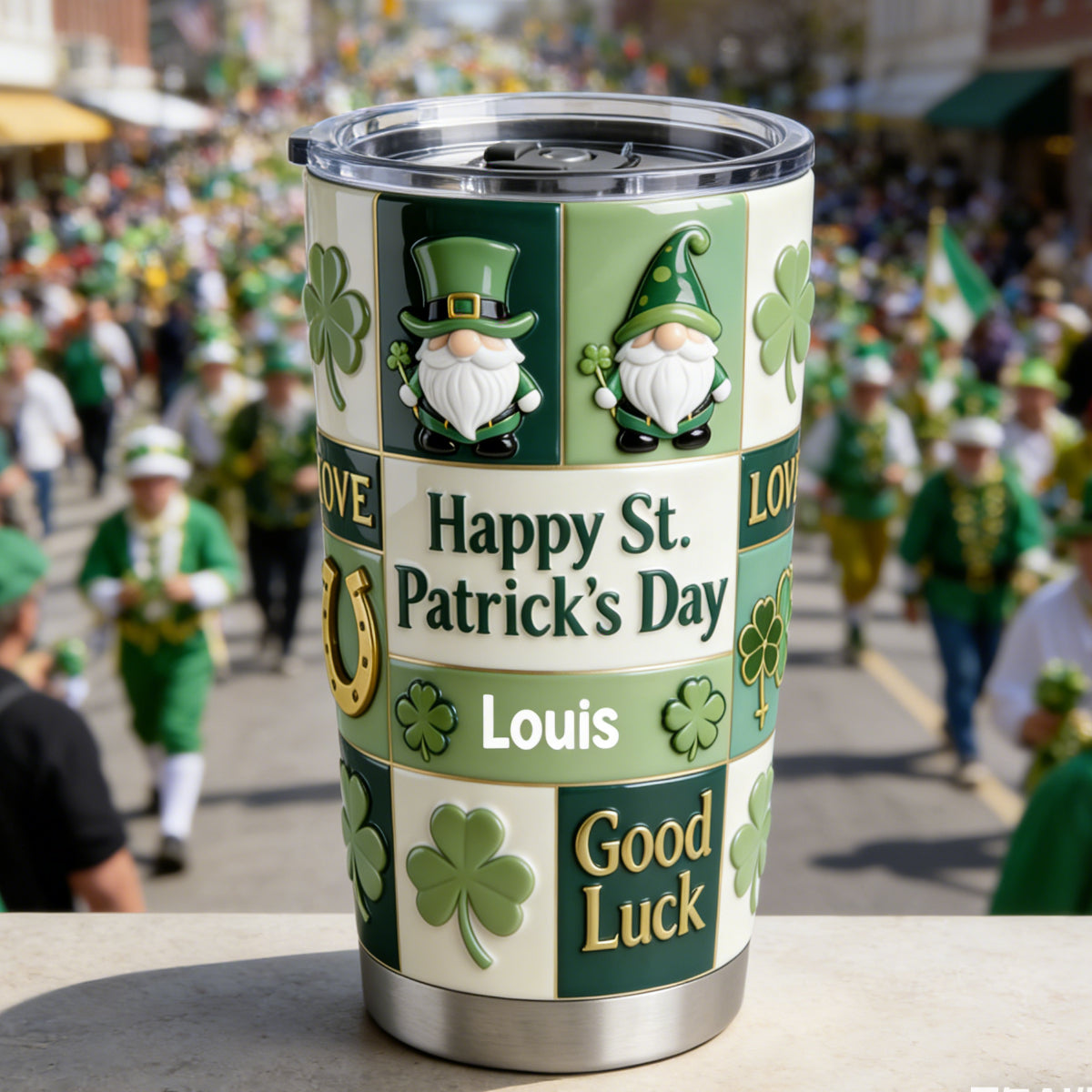 Happy St. Patrick's Day-Personalized Irish Tumbler