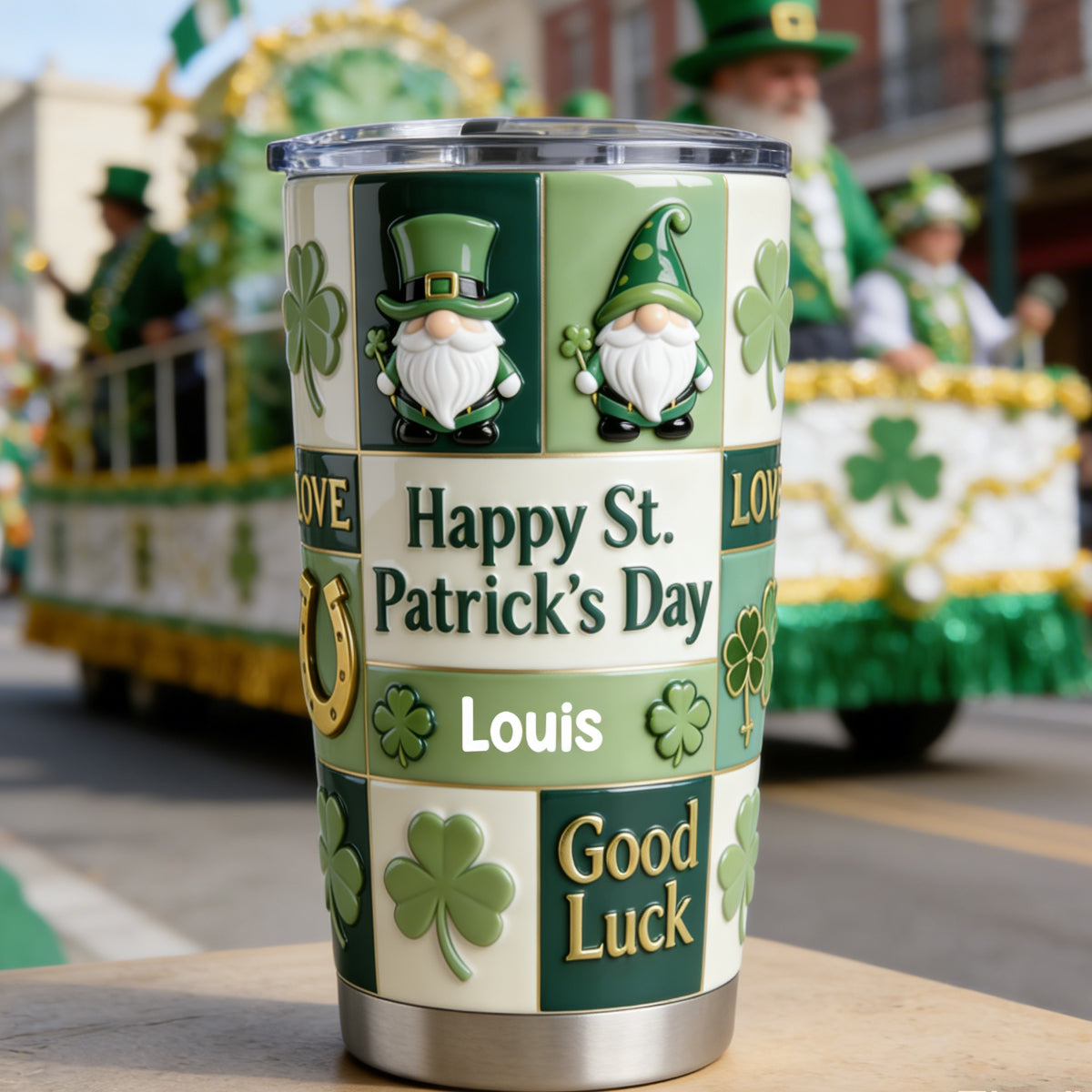 Happy St. Patrick's Day-Personalized Irish Tumbler