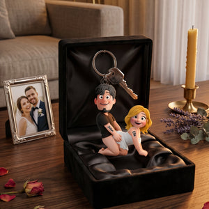 Naughty Personalized Couple Keychain - Gifts For Couple