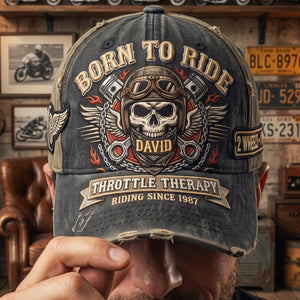 Vintage Rider Skull Classic Cap - Personalized Gifts