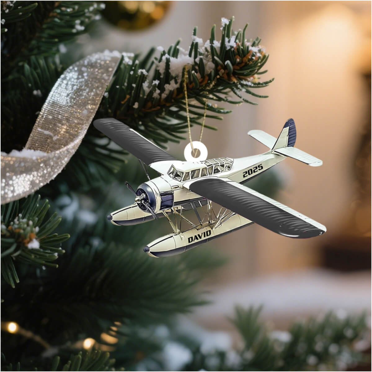 Personalized Airplane Christmas Ornament - New Release