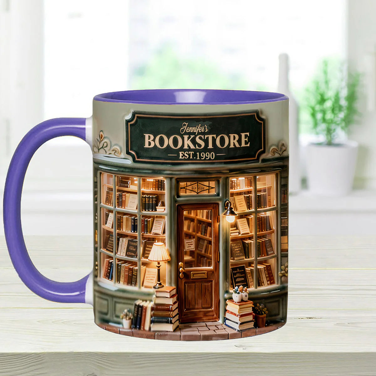 Love Books - Personalized Book Set Accent Mug