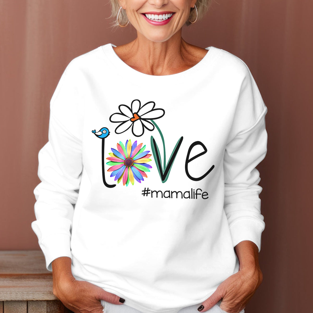 Personalized Love Grandma Life Flower Sweatshirt